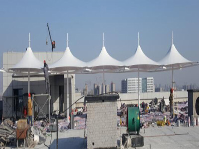 车棚膜结构安装