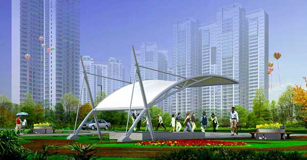 屋顶遮阳膜结构