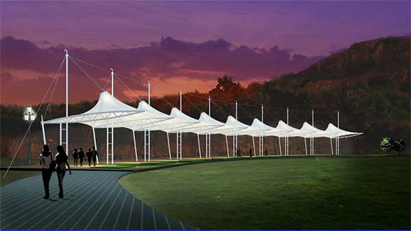 包头师范学院网球场膜结构