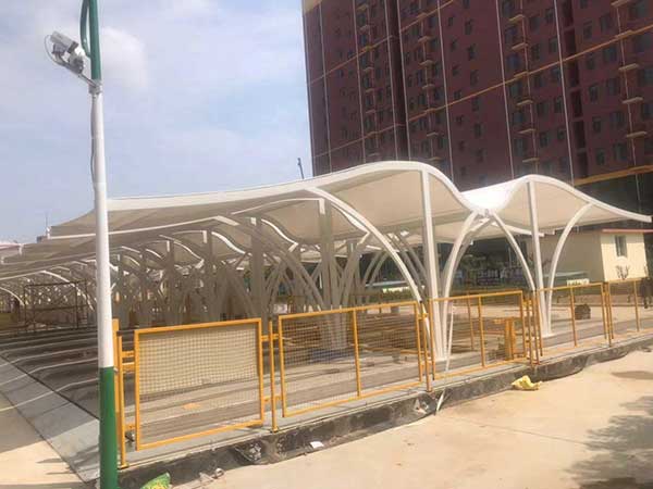 宿迁市钟吾初级中学改扩建工程体育看台张力膜结构工程