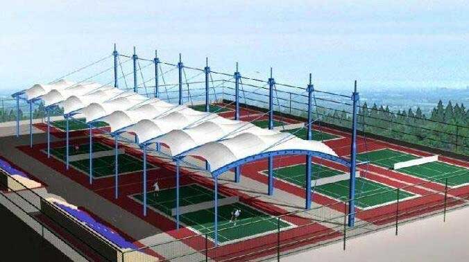 河南工业大学体育看台膜结构