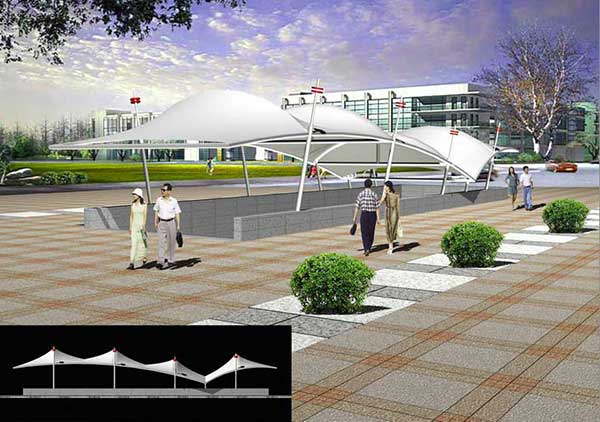 自行车棚膜结构