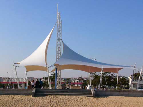 华能长兴电厂厂内膜结构车棚光伏pc项目