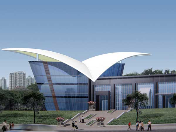 海边魅力新添彩:广东中材高新膜结构景观艺术